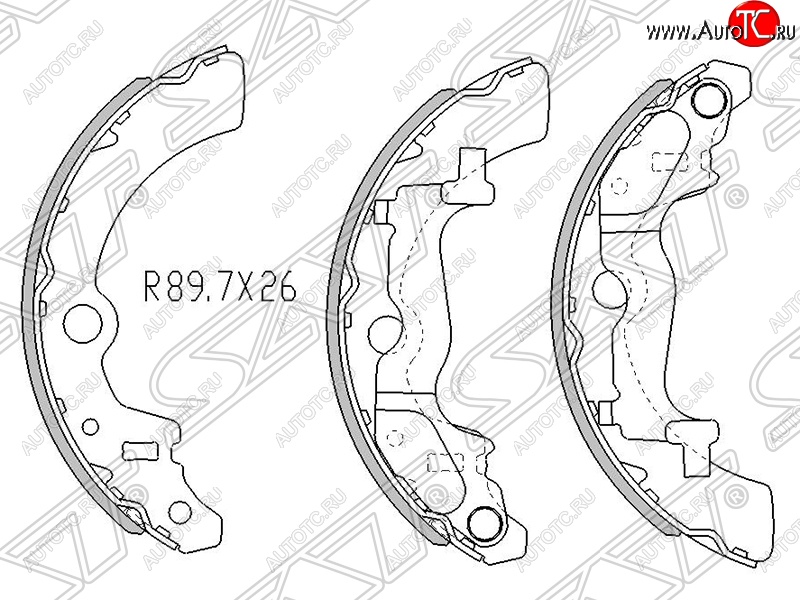 1 499 р. Колодки тормозные SAT (задние)  Suzuki Wagon R  MC22S,VC12S (2000-2002) 1-ый рестайлинг  с доставкой в г. Краснодар