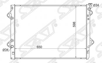 Радиатор двигателя SAT (5VZ/1GR/3RZ/2TR) Toyota Land Cruiser Prado J150 дорестайлинг (2009-2013)