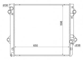Радиатор двигателя (пластинчатый, МКПП, 1KDFTV) SAT  4Runner  N210, Hilux Surf  N210, Land Cruiser Prado  J120