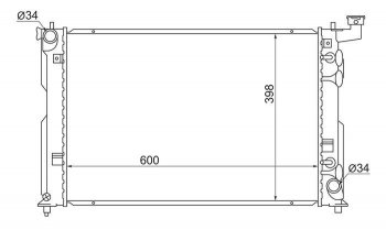 Радиатор двигателя SAT  Allion  T240, Caldina  T240, Isis  XM10, Opa, Premio  T240, Wish  XE10