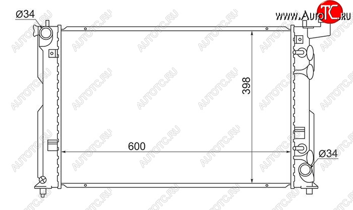 6 899 р. Радиатор двигателя SAT  Toyota Allion  T240 - Wish  XE10  с доставкой в г. Краснодар