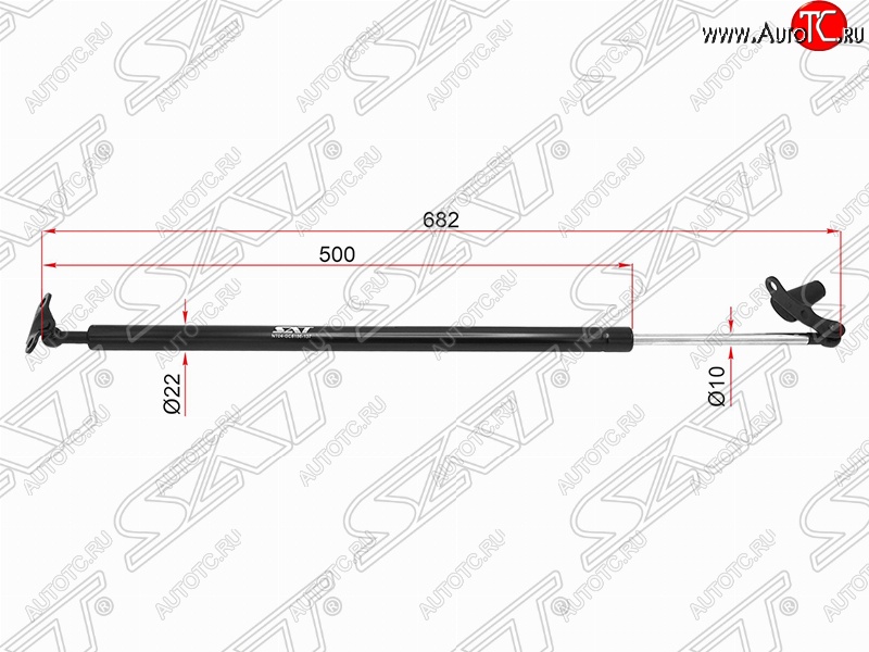 1 479 р. Левый упор крышки багажника (газовый) SAT  Toyota Alphard  H10 (2002-2008) дорестайлинг, рестайлинг  с доставкой в г. Краснодар