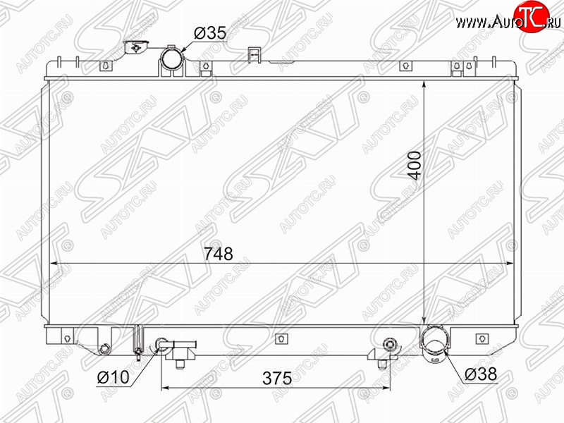 11 349 р. Радиатор двигателя SAT Toyota Aristo S160 дорестайлинг (1997-2001)  с доставкой в г. Краснодар