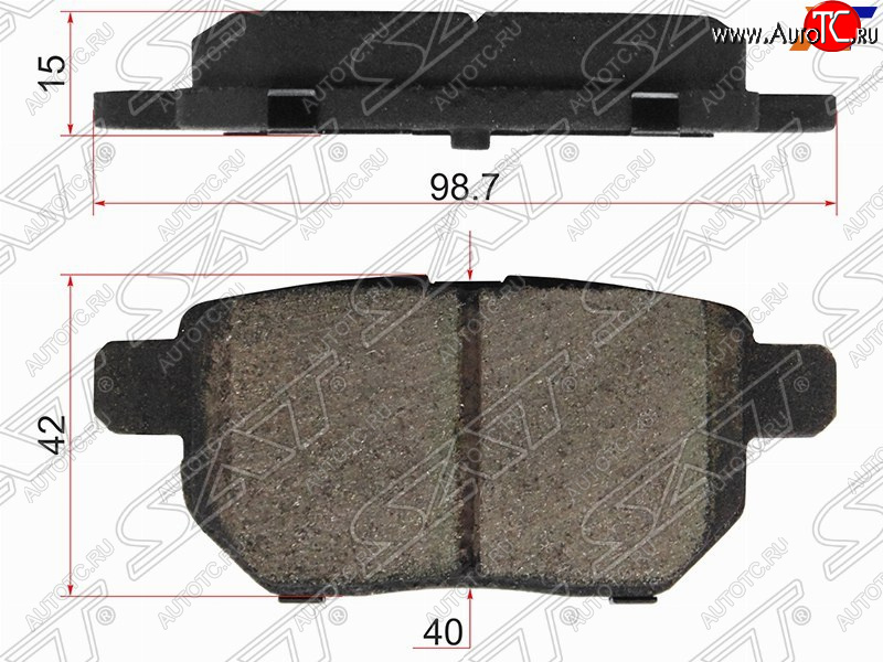 619 р. Колодки тормозные задние SAT Toyota Corolla E180 дорестайлинг (2013-2016)  с доставкой в г. Краснодар