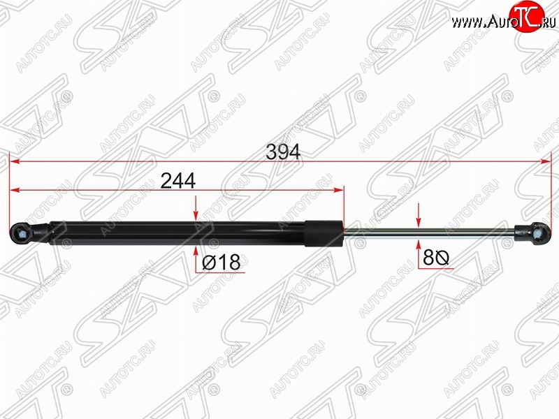 539 р. Газовый упор крышки багажника SAT  Toyota Auris  E180 (2012-2016) хэтчбэк 5 дв. дорестайлинг  с доставкой в г. Краснодар