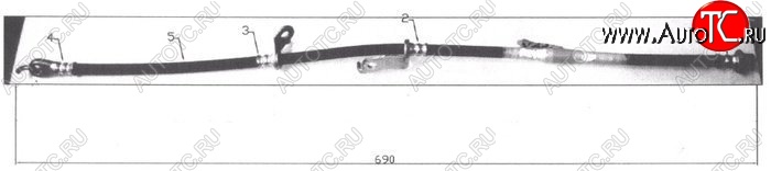 1 359 р. Тормозной шланг SAT (передний, правый) Toyota Auris E150 хэтчбэк 5 дв. дорестайлинг (2006-2010)  с доставкой в г. Краснодар