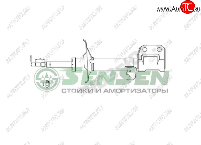 4 089 р. Левый амортизатор передний SENSEN Toyota Avensis T250 универсал дорестайлинг (2003-2006)  с доставкой в г. Краснодар