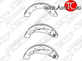 2 169 р. Колодки тормозные SAT (задние)  Toyota Avensis  T220 седан (1997-2003) дорестайлинг, рестайлинг  с доставкой в г. Краснодар