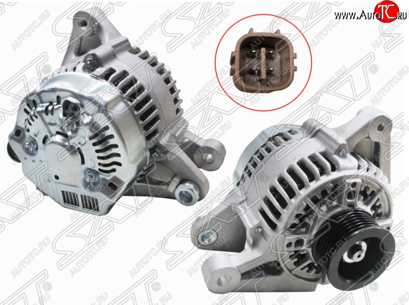 9 599 р. Генератор SAT (12V 80A 1/3 /4ZZFE/ZZE11#) Toyota Avensis T250 седан дорестайлинг (2003-2006)  с доставкой в г. Краснодар