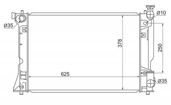 Радиатор двигателя SAT Toyota Avensis T250 универсал дорестайлинг (2003-2006)