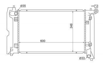 Радиатор двигателя SAT Toyota Corolla Fielder E120 универсал дорестайлинг (2000-2002)