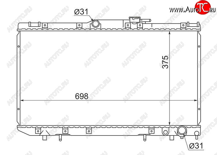 7 999 р. Радиатор двигателя SAT Toyota Caldina T190 дорестайлинг универсал (1992-1995)  с доставкой в г. Краснодар