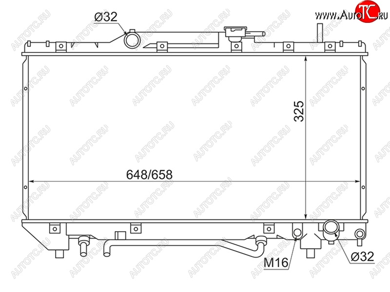 7 349 р. Радиатор двигателя (пластинчатый, МКПП/АКПП,	3SFE/3SGE/4SFE) SAT Toyota Caldina T190 дорестайлинг универсал (1992-1995)  с доставкой в г. Краснодар