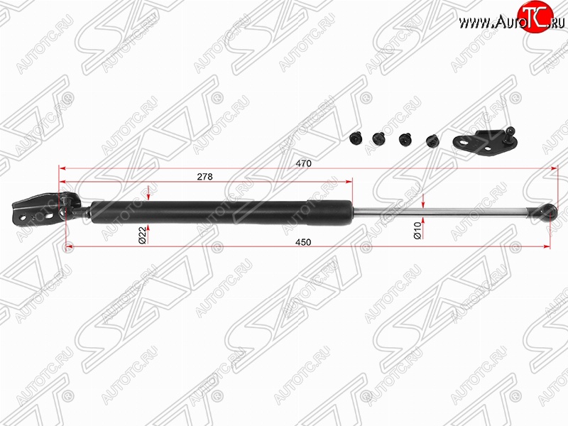 1 339 р. Левый газовый упор крышки багажника SAT  Toyota Caldina  T210 (1997-1999) дорестайлинг универсал  с доставкой в г. Краснодар