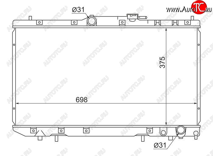 8 499 р. Радиатор двигателя SAT (DIESEL)  Toyota Caldina  T210 - Corona Premio  T210  с доставкой в г. Краснодар