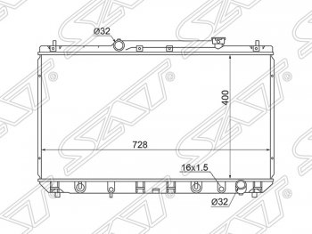 Радиатор двигателя SAT (трубчатый, 2.2, МКПП/АКПП)  Camry  XV20, Mark 2  Qualis
