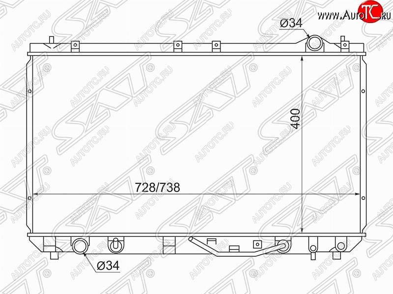 7 749 р. Радиатор двигателя SAT Toyota Camry XV20 (1999-2001)  с доставкой в г. Краснодар
