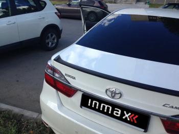 5 499 р. Лип спойлер INMAX  Toyota Camry ( XV50,  XV55) (2011-2018) дорестайлинг, 1-ый рестайлинг, 2-ой рестайлинг (неокрашенный)  с доставкой в г. Краснодар. Увеличить фотографию 2