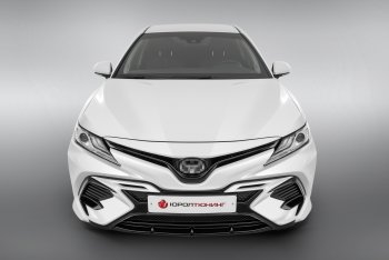 17 999 р. Накладка в центральный воздухозаборник переднего бампера Harius  Toyota Camry  XV70 (2017-2021) дорестайлинг (Неокрашенная)  с доставкой в г. Краснодар. Увеличить фотографию 2