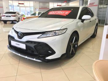 24 999 р. Решетка в передний бампер HEMMES  Toyota Camry  XV70 (2017-2021) дорестайлинг (неокрашенная)  с доставкой в г. Краснодар. Увеличить фотографию 2