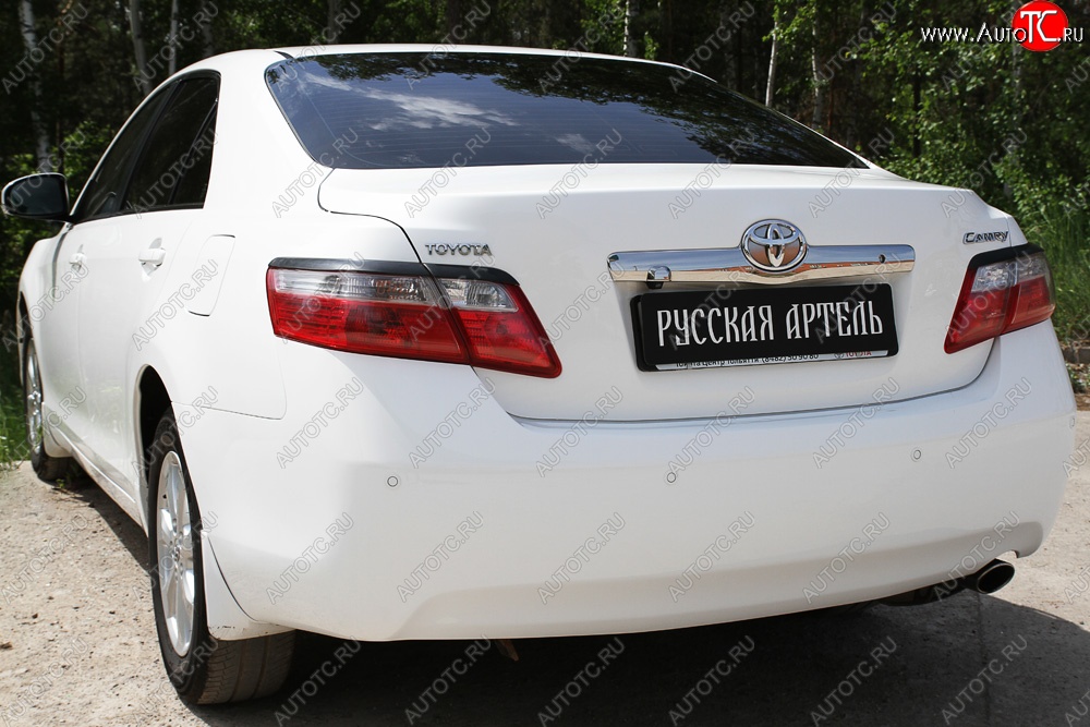 1 239 р. Реснички на фонари (рестайлинг) RA  Toyota Camry  XV40 (2009-2011) рестайлинг (Неокрашенные)  с доставкой в г. Краснодар