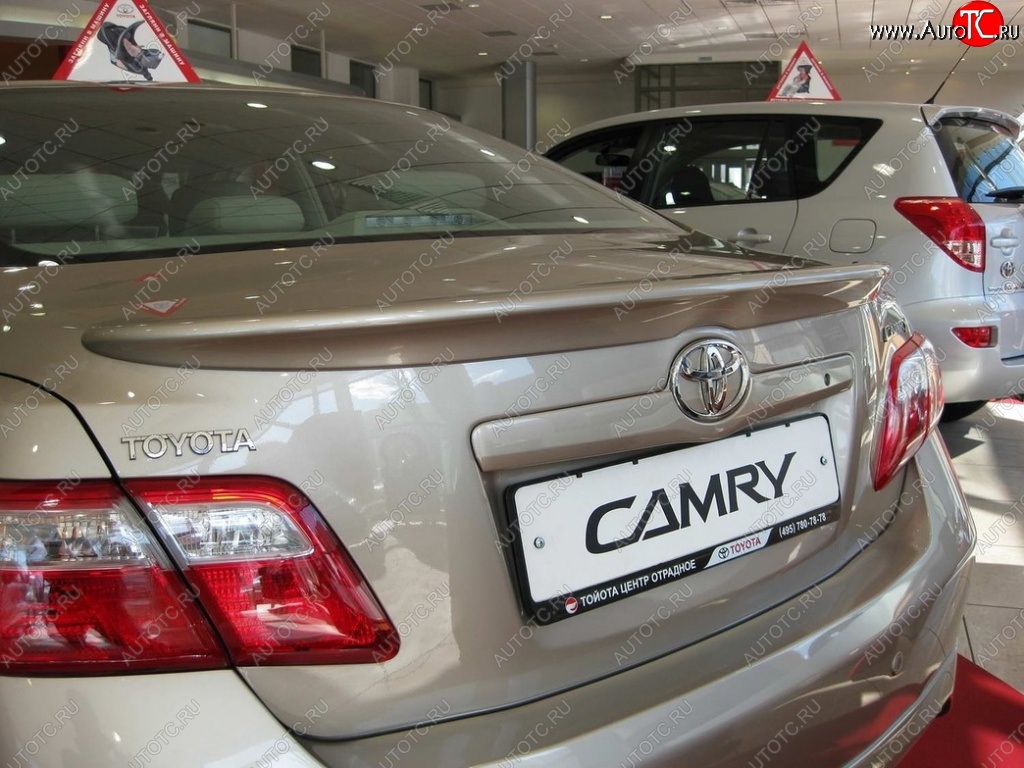 2 789 р. Лип спойлер ОEМ  Toyota Camry  XV40 (2009-2011) рестайлинг (Неокрашенный)  с доставкой в г. Краснодар