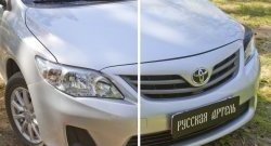 1 099 р. Реснички на фары RA Toyota Corolla E150 седан рестайлинг (2009-2013) (Неокрашенные)  с доставкой в г. Краснодар. Увеличить фотографию 6