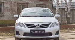 1 799 р. Защитная сетка решетки переднего бампера РА Toyota Corolla E150 седан рестайлинг (2009-2013)  с доставкой в г. Краснодар. Увеличить фотографию 4