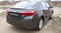 1 129 р. Защитная накладка на задний бампер RA  Toyota Corolla  E180 (2013-2019) дорестайлинг, рестайлинг  с доставкой в г. Краснодар. Увеличить фотографию 2