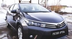 1 169 р. Реснички на фары RA  Toyota Corolla  E180 (2013-2016) дорестайлинг (Неокрашенные)  с доставкой в г. Краснодар. Увеличить фотографию 2