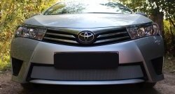 1 539 р. Сетка на бампер Russtal (хром)  Toyota Corolla  E180 (2013-2016) дорестайлинг  с доставкой в г. Краснодар. Увеличить фотографию 3