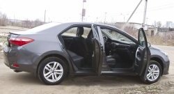 2 259 р. Накладки на порожки автомобиля RA  Toyota Corolla  E180 (2013-2019) дорестайлинг, рестайлинг  с доставкой в г. Краснодар. Увеличить фотографию 2