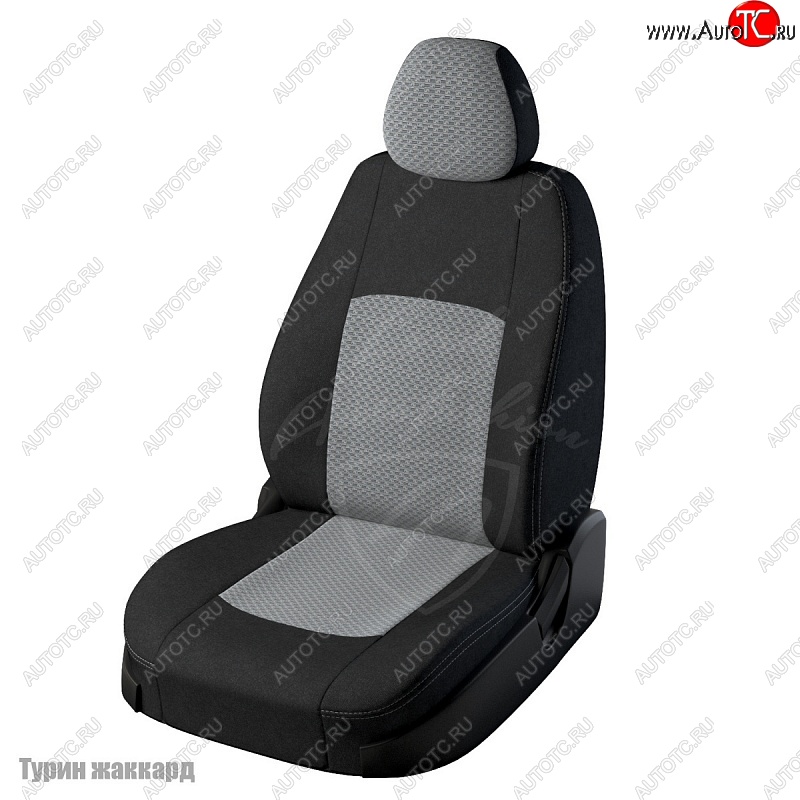 5 199 р. Чехлы для сидений Lord Autofashion Турин (жаккард) Toyota Corolla E180 дорестайлинг (2013-2016) (Черный, вставка Тропик)  с доставкой в г. Краснодар