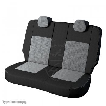 5 199 р. Чехлы для сидений Lord Autofashion Турин (жаккард) Toyota Corolla E180 дорестайлинг (2013-2016) (Черный, вставка Тропик)  с доставкой в г. Краснодар. Увеличить фотографию 2