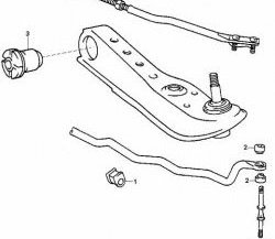 329 р. Полиуретановая втулка стойки стабилизатора передней подвески Точка Опоры Toyota Hiace Regius (1997-2002)  с доставкой в г. Краснодар. Увеличить фотографию 2
