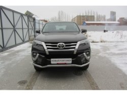 Защита переднего бампера Slitkoff (Ø 57 мм, волна) Toyota (Тойота) Fortuner (Фортунер)  AN160 (2015-2020) AN160 дорестайлинг