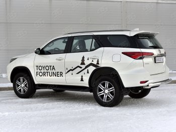 17 999 р. Защита заднего бампера SLITKOFF d76 дуга  Toyota Fortuner  AN160 (2020-2025) рестайлинг  с доставкой в г. Краснодар. Увеличить фотографию 3