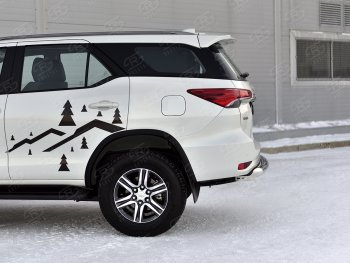 17 999 р. Защита заднего бампера SLITKOFF d76 дуга  Toyota Fortuner  AN160 (2020-2025) рестайлинг  с доставкой в г. Краснодар. Увеличить фотографию 4