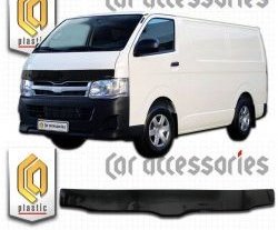 Дефлектор капота CA Plastic (левый руль, широкая кабина) Toyota Hiace H200 минивэн (Япония) 2-ой рестайлинг (2010-2013)