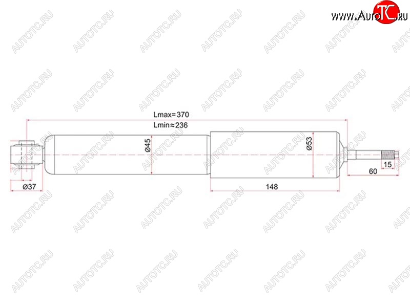 1 579 р. Амортизатор передний LH=RH SAT  Toyota Hiace  H200 (2004-2017) минивэн (Япония) дорестайлинг , минивэн (Япония) 1-ый рестайлинг, минивэн (Япония) 2-ой рестайлинг, минивэн (Япония) 3-ий рестайлинг  с доставкой в г. Краснодар