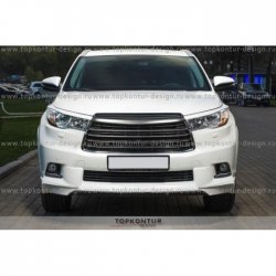 2 199 р. Реснички на фары TopKontur Design Toyota Highlander XU50 дорестайлинг (2013-2017) (Неокрашенные)  с доставкой в г. Краснодар. Увеличить фотографию 2