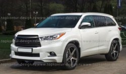 2 199 р. Реснички на фары TopKontur Design Toyota Highlander XU50 дорестайлинг (2013-2017) (Неокрашенные)  с доставкой в г. Краснодар. Увеличить фотографию 3