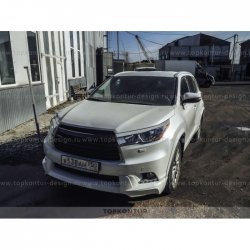 2 199 р. Реснички на фары TopKontur Design Toyota Highlander XU50 дорестайлинг (2013-2017) (Неокрашенные)  с доставкой в г. Краснодар. Увеличить фотографию 5