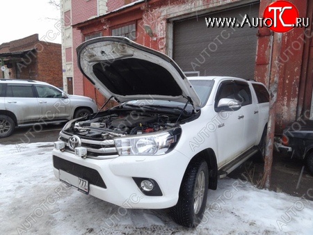 2 499 р. Упоры капота Russtal Toyota Hilux AN120 дорестайлинг (2016-2020)  с доставкой в г. Краснодар