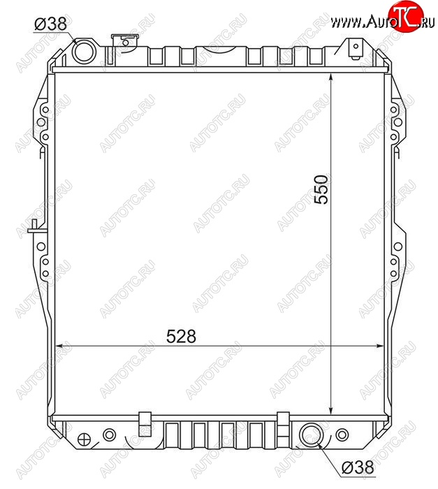 23 549 р. Радиатор двигателя SAT  Toyota Hilux Surf  N120,N130 (1989-1991) 5 дв. дорестайлинг  с доставкой в г. Краснодар