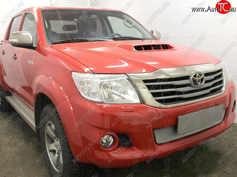 1 569 р. Защитная решётка в воздуховод автомобиля Russtal  Toyota Hilux  AN20,AN30 (2011-2016)  2-ой рестайлинг (хром)  с доставкой в г. Краснодар