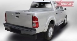 9 899 р. Пороги из алюминиевого профиля Souz-96 Toyota Hilux AN20,AN30  2-ой рестайлинг (2011-2016)  с доставкой в г. Краснодар. Увеличить фотографию 2