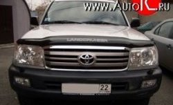 3 689 р. Дефлектор капота NovLine Toyota Land Cruiser 100 2-ой рестайлинг (2005-2007)  с доставкой в г. Краснодар. Увеличить фотографию 1