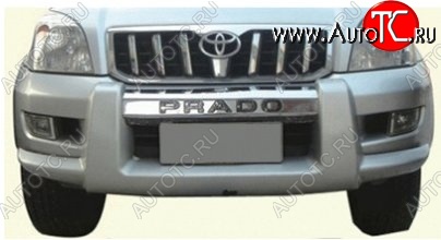 19 449 р. Накладка на передний бампер CT Toyota Land Cruiser Prado J120 (2002-2009) (Неокрашенная)  с доставкой в г. Краснодар