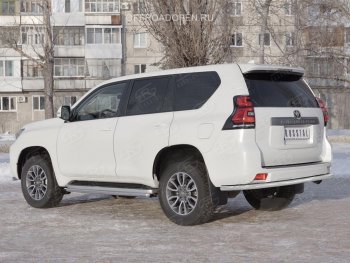 22 549 р. Защита заднего бампера (Ø63 мм, нержавейка) SLITKOFF  Toyota Land Cruiser Prado  J150 (2017-2020) 2-ой рестайлинг  с доставкой в г. Краснодар. Увеличить фотографию 3